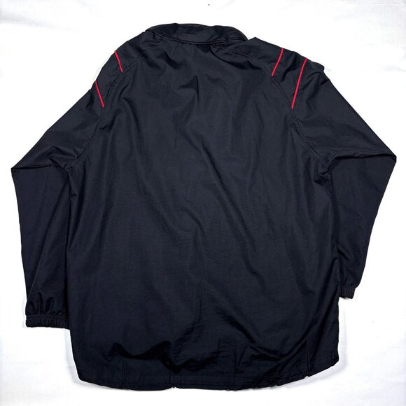 VTG Nike Manchester United Black Windbreaker Rain Jacket Hood in Collar Mens XL - Picture 9 of 9